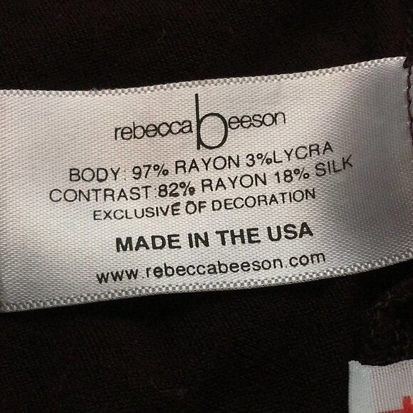 Rebecca Beeson Tank Top Chocolate Brown V-Neck - Picture 7 of 7